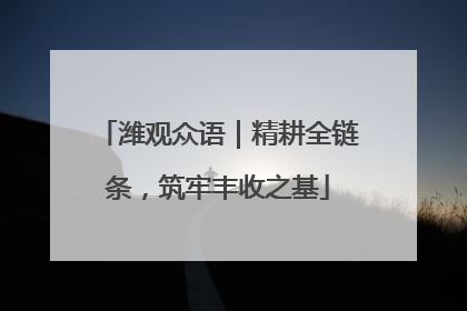 潍观众语｜精耕全链条，筑牢丰收之基