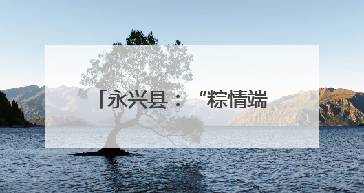 永兴县：“粽情端午” 活动暖邻里