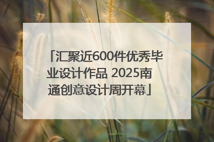 汇聚近600件优秀毕业设计作品 2025南通创意设计周开幕