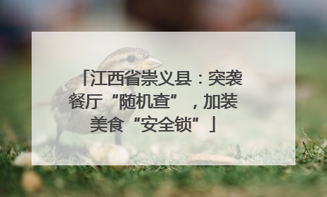 江西省崇义县：突袭餐厅“随机查”，加装美食“安全锁”
