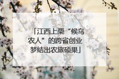 江西上栗“候鸟农人”的跨省创业梦结出农旅硕果