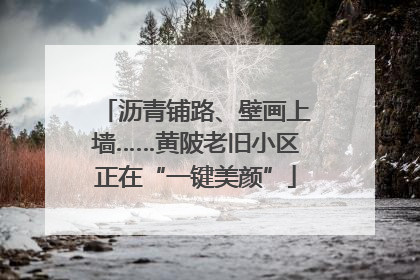 沥青铺路、壁画上墙……黄陂老旧小区正在“一键美颜”