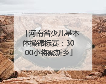 河南省少儿基本体操锦标赛：3000小将聚新乡