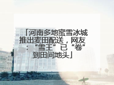 河南多地蜜雪冰城推出麦田配送，网友：“雪王”已“卷”到田间地头