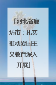 河北省廊坊市：扎实推动爱国主义教育深入开展