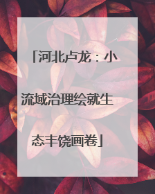 河北卢龙：小流域治理绘就生态丰饶画卷