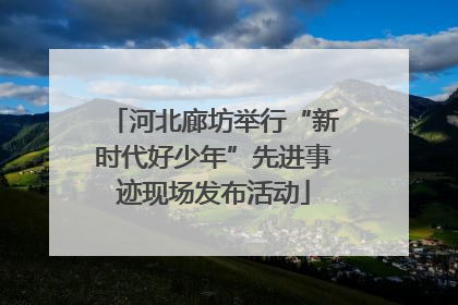 河北廊坊举行“新时代好少年”先进事迹现场发布活动