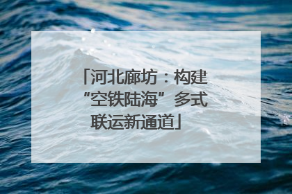 河北廊坊：构建“空铁陆海”多式联运新通道