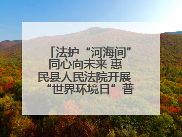 法护“河海间” 同心向未来 惠民县人民法院开展“世界环境日”普法宣传活动