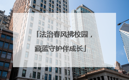 法治春风拂校园，藏蓝守护伴成长