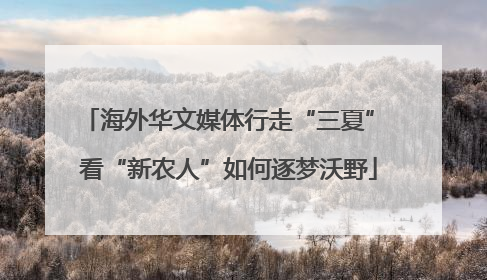 海外华文媒体行走“三夏” 看“新农人”如何逐梦沃野