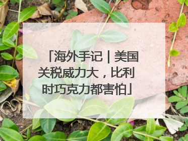 海外手记｜美国关税威力大，比利时巧克力都害怕