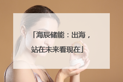 海辰储能：出海，站在未来看现在