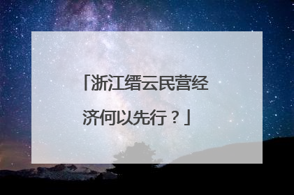 浙江缙云民营经济何以先行？