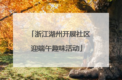 浙江湖州开展社区迎端午趣味活动