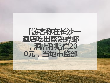游客称在长沙一酒店吃出蒸熟蟑螂，酒店称赔偿200元，当地市监部门介入