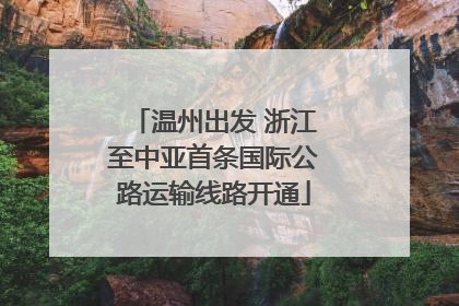 温州出发 浙江至中亚首条国际公路运输线路开通