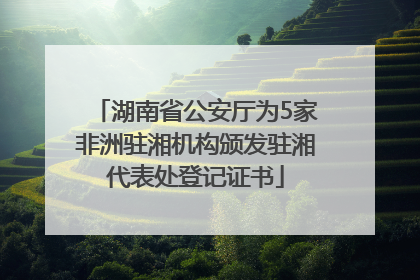 湖南省公安厅为5家非洲驻湘机构颁发驻湘代表处登记证书