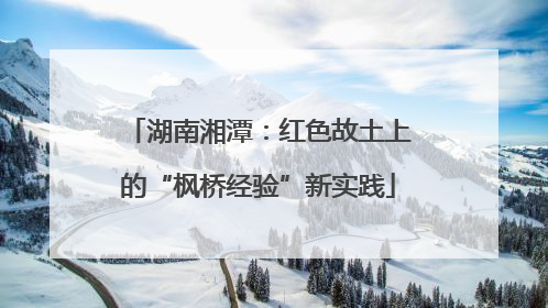 湖南湘潭：红色故土上的“枫桥经验”新实践