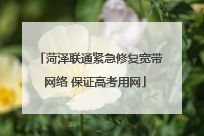 菏泽联通紧急修复宽带网络 保证高考用网
