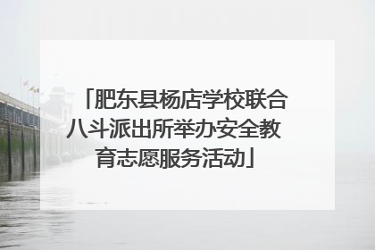 肥东县杨店学校联合八斗派出所举办安全教育志愿服务活动