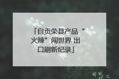 自贡荣县产品“火辣”闯世界 出口刷新纪录