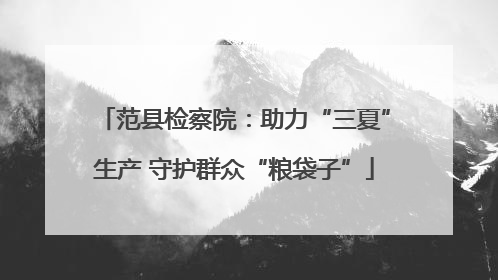 范县检察院：助力“三夏”生产 守护群众“粮袋子”