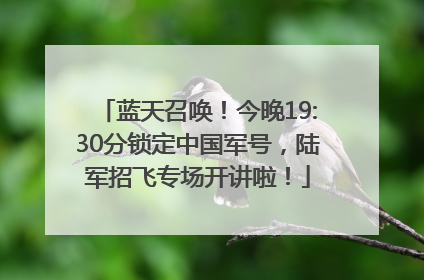 蓝天召唤！今晚19:30分锁定中国军号，陆军招飞专场开讲啦！