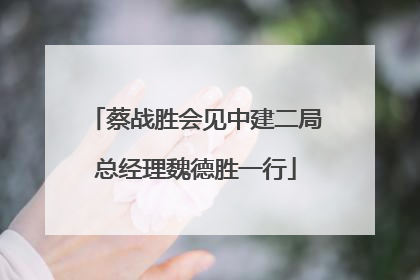 蔡战胜会见中建二局总经理魏德胜一行