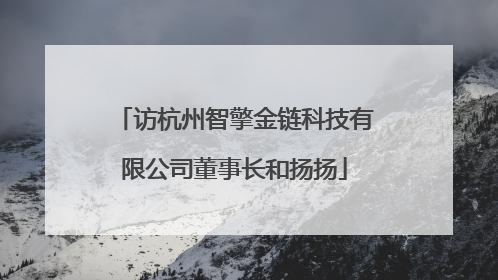 访杭州智擎金链科技有限公司董事长和扬扬