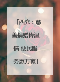 西充：慈善捐赠传温情 便民服务惠万家