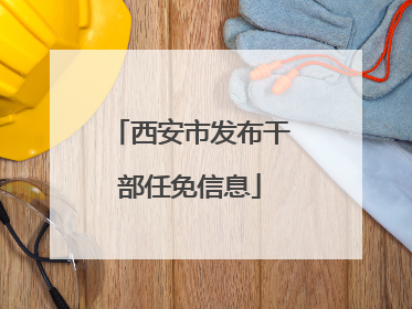 西安市发布干部任免信息