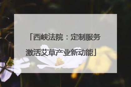西峡法院：定制服务激活艾草产业新动能