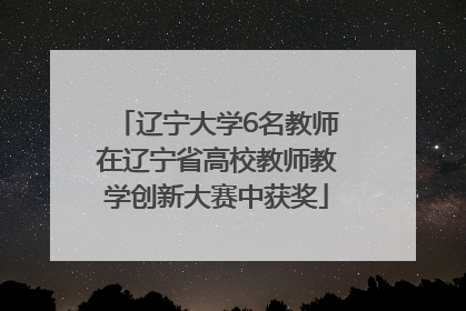 辽宁大学6名教师在辽宁省高校教师教学创新大赛中获奖