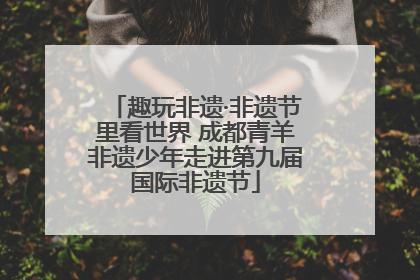 趣玩非遗·非遗节里看世界 成都青羊非遗少年走进第九届国际非遗节