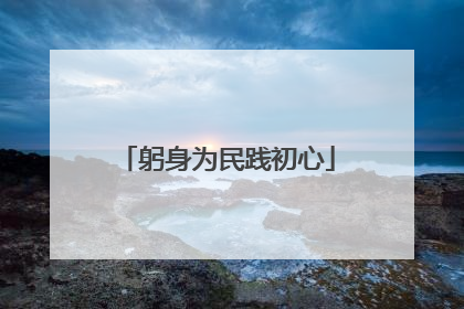 躬身为民践初心