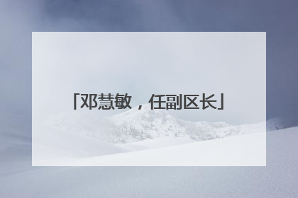 邓慧敏，任副区长