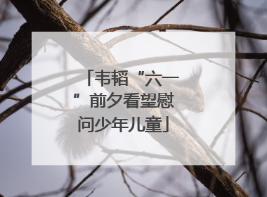 韦韬“六一”前夕看望慰问少年儿童
