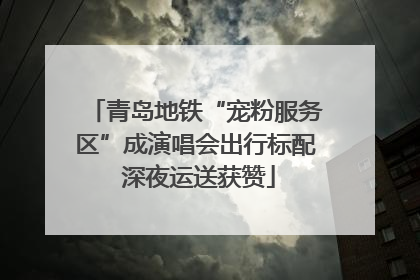 青岛地铁“宠粉服务区”成演唱会出行标配 深夜运送获赞