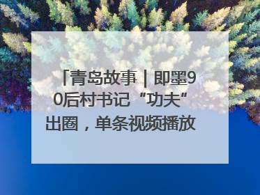 青岛故事｜即墨90后村书记“功夫”出圈，单条视频播放量过600万