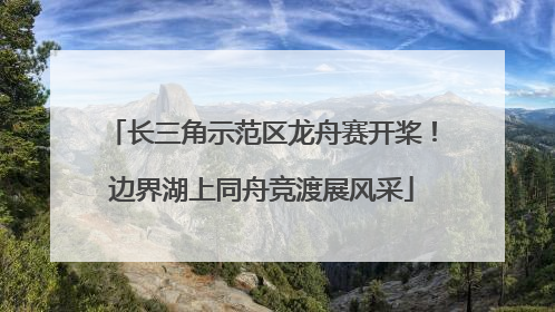 长三角示范区龙舟赛开桨！边界湖上同舟竞渡展风采