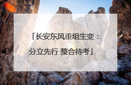 长安东风重组生变：分立先行 整合待考