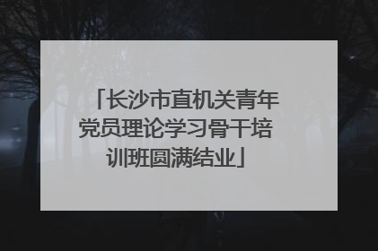 长沙市直机关青年党员理论学习骨干培训班圆满结业