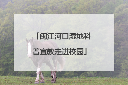 闽江河口湿地科普宣教走进校园