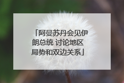 阿曼苏丹会见伊朗总统 讨论地区局势和双边关系