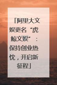阿里大文娱更名“虎鲸文娱”：保持创业热忱，开启新征程