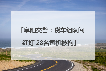 阜阳交警：货车组队闯红灯 28名司机被拘