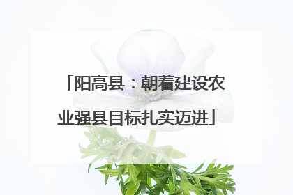阳高县：朝着建设农业强县目标扎实迈进