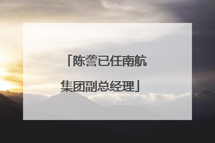 陈詟已任南航集团副总经理