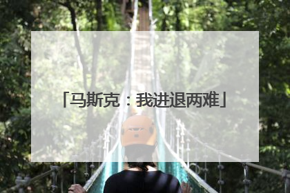 马斯克：我进退两难